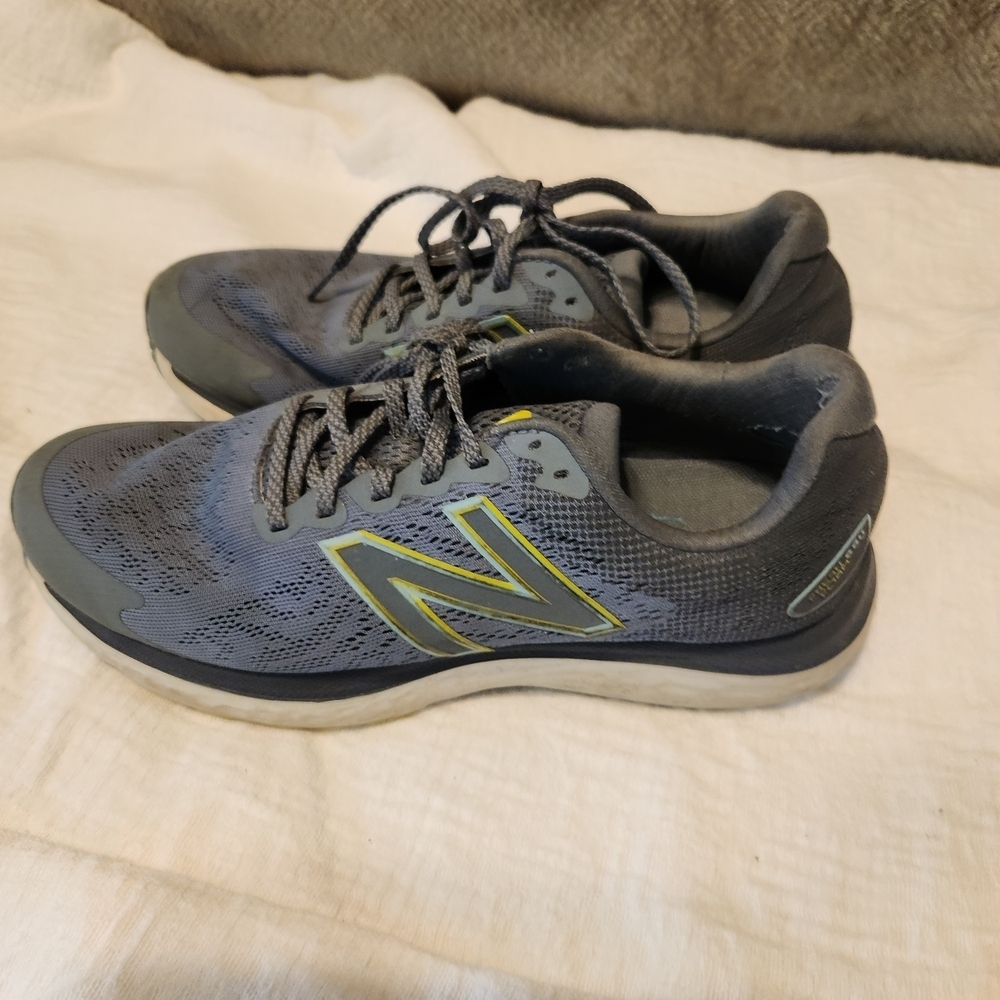 New Balance Gray and Yellow Women's Sneakers